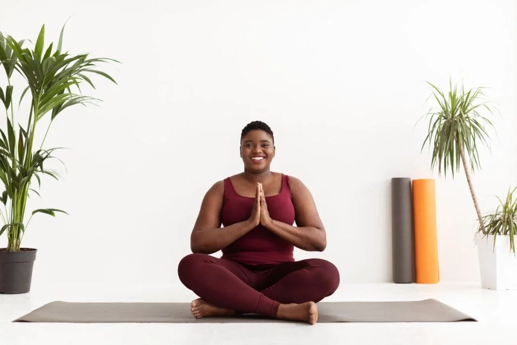 Person doing yoga 